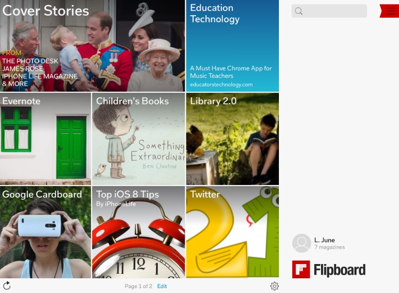 Flipboard homepage